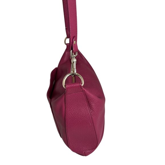 Furla Magenta Pebbled Leather Shoulder Bag - Picture 2 of 11